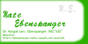 mate ebenspanger business card